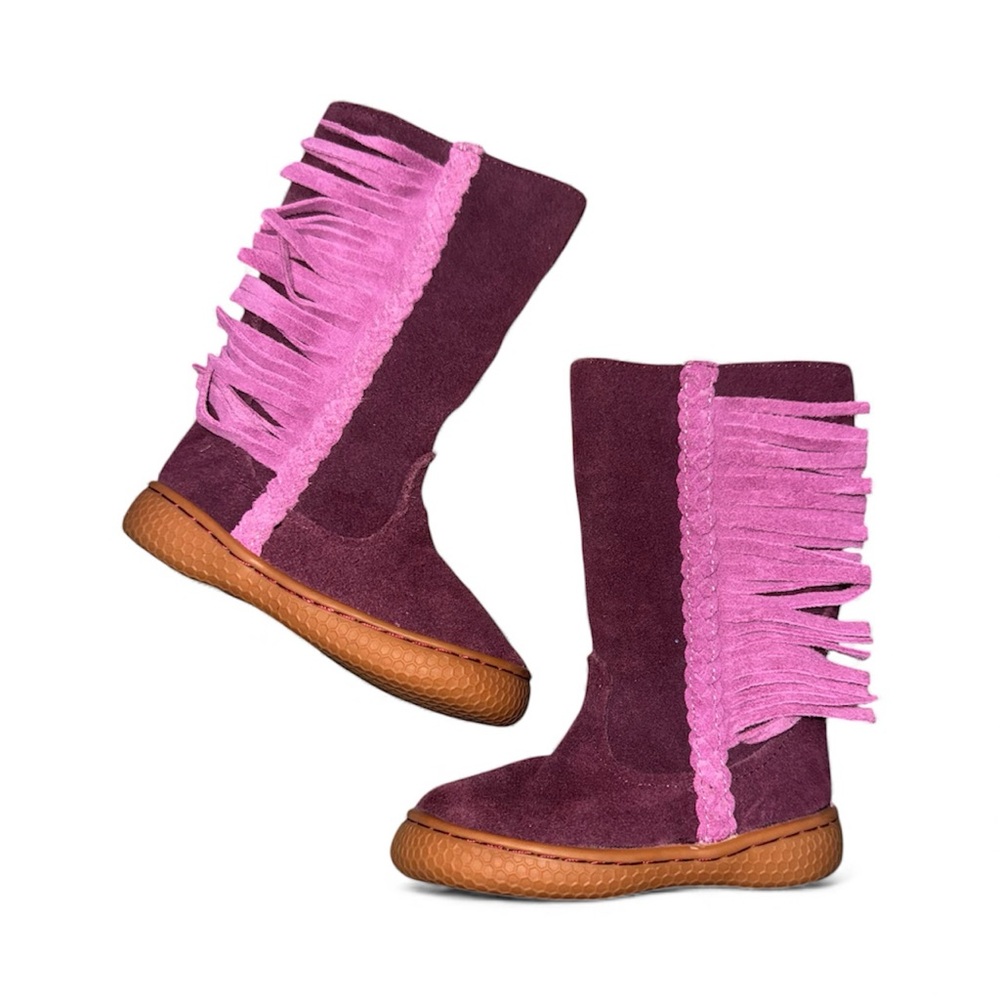 Livie & Luca Purple Fringe Kids Boots